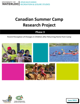 Canadian Summer Camp Research Project