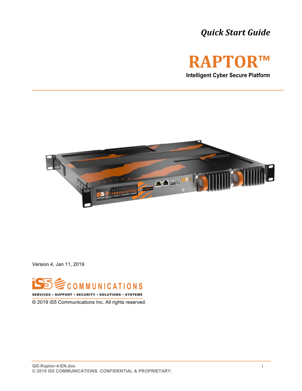 RAPTOR™ Intelligent Cyber Secure Platform