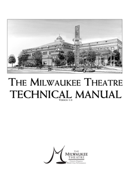 The Milwaukee Theatre Technical Manual Version 1.0
