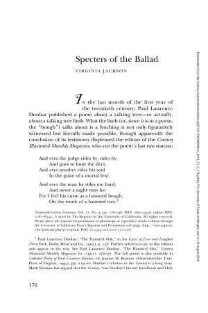Specters of the Ballad