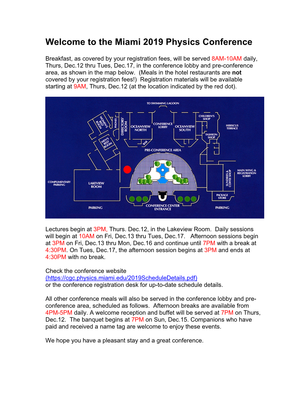 The Miami 2019 Physics Conference