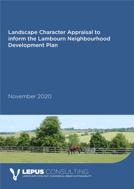 Landscape Character Appraisal to Inform the Lambourn Neighbourhood Development Plan