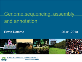 Genome Sequencing, Assembly and Annotation