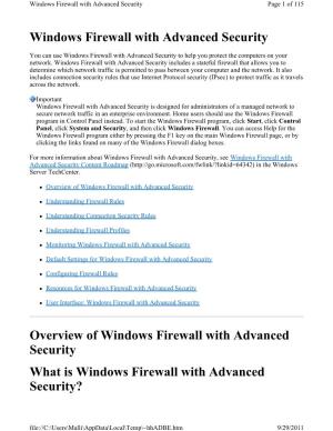 Windows Firewall with Advanced Security Page 1 of 115