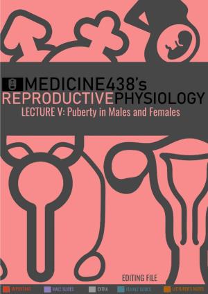 LECTURE V: Puberty in Males and Females