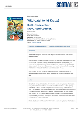 Wild Cats! (Wild Kratts) Kratt, Chris,Author