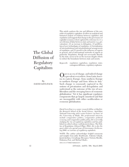 The Global Diffusion of Regulatory Capitalism 13