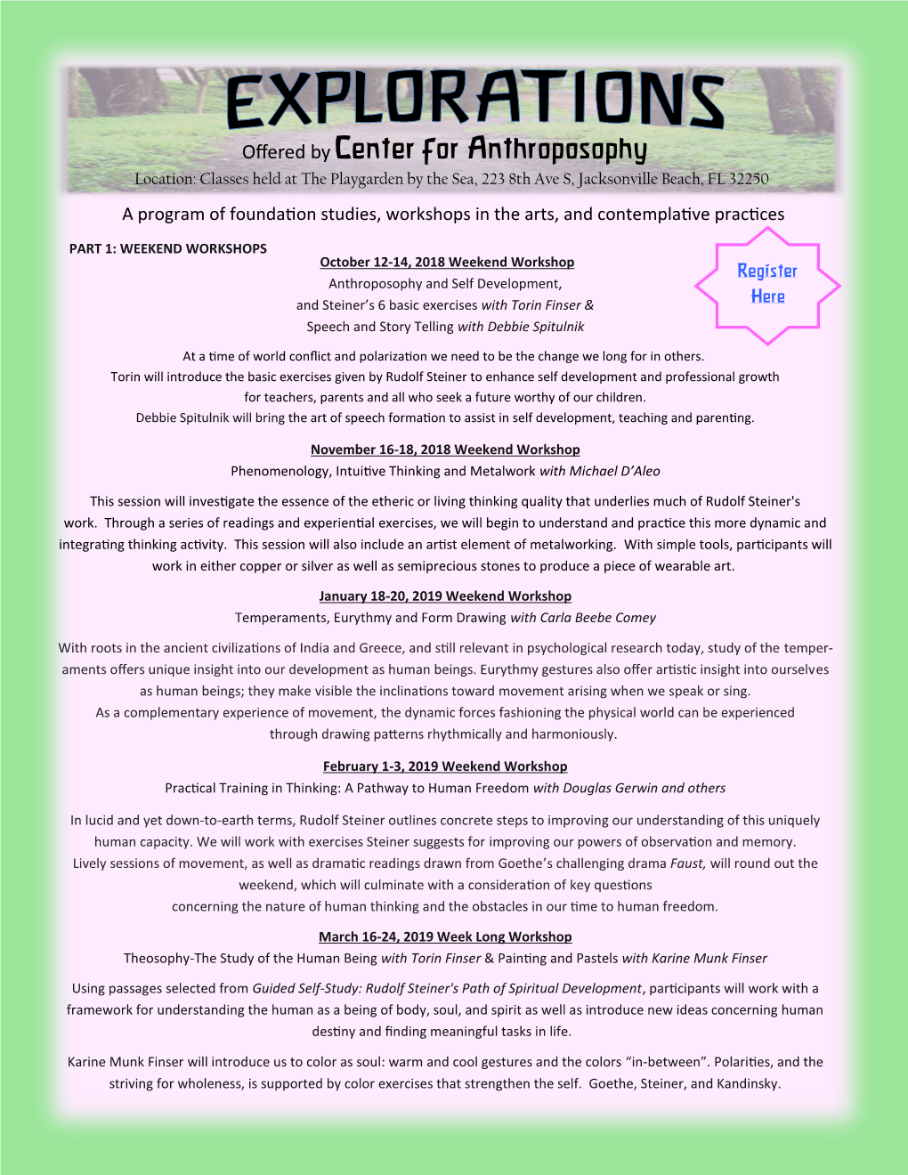 Offered by Center for Anthroposophy