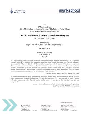 2018 Charlevoix G7 Final Compliance Report 10 June 2018 — 25 July 2019