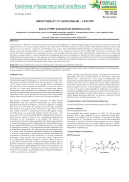 Chemotherapy of Leishmaniasis – a Review