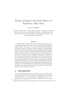 Figures of Light in the Early History of Relativity (1905–1914)