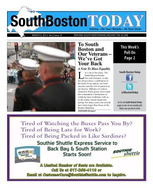 To South Boston and Our Veterans