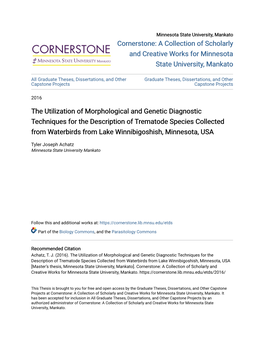 The Utilization of Morphological and Genetic Diagnostic Techniques For