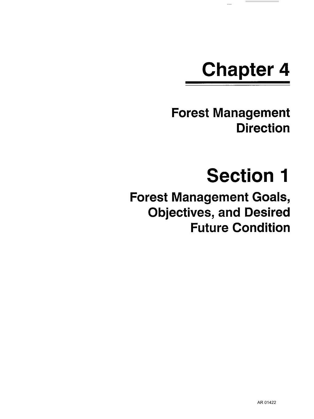 Chapter 4 Forest Management Direction