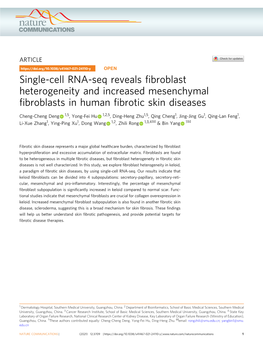 Single-Cell RNA-Seq Reveals Fibroblast Heterogeneity and Increased