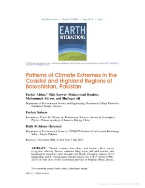 Downloaded 09/24/21 04:44 PM UTC Earth Interactions D Volume 22 (2018) D Paper No