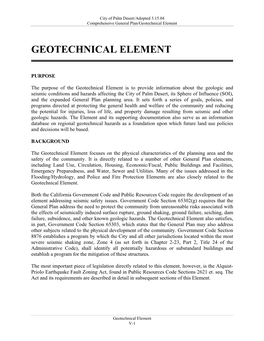 Geotechnical Element