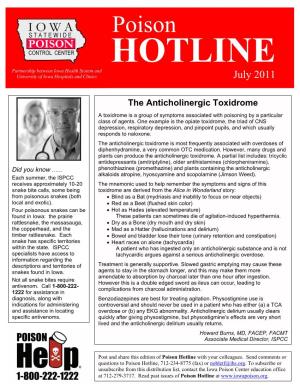 The Anticholinergic Toxidrome