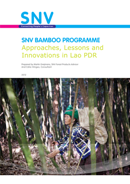 SNV Bamboo Programme Approaches, Lessons and Innovations in Lao PDR
