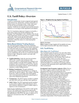 US Tariff Policy