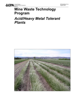 Acid/Heavy Metal Tolerant Plants