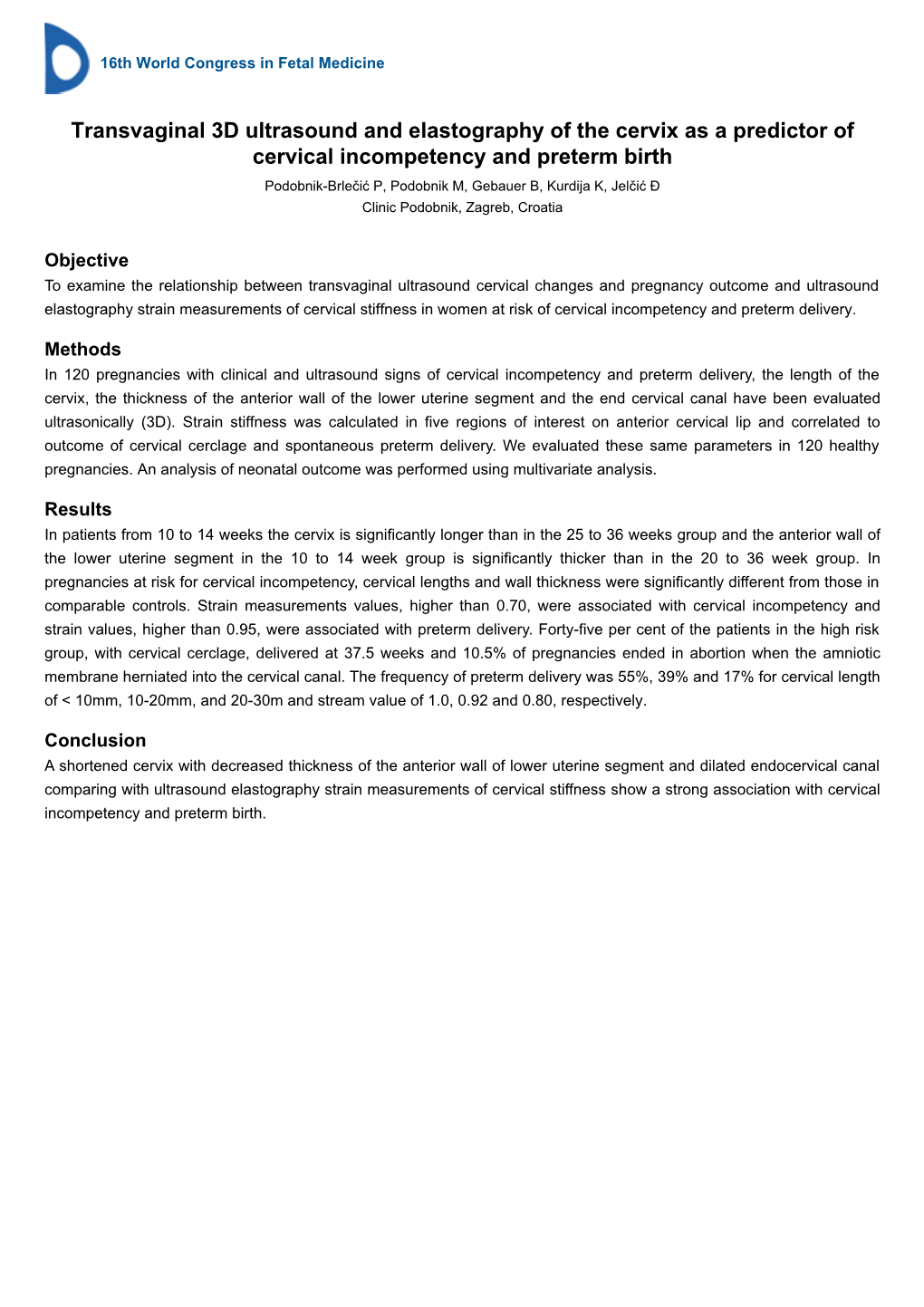 Transvaginal 3d Ultrasound And Elastography Of The Cervix As A Docslib 0374