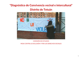 “Diagnóstico De Convivencia Vecinal E Intercultural” Distrito De Tetuán