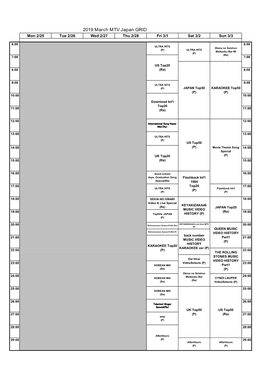 2019 March MTV Japan GRID