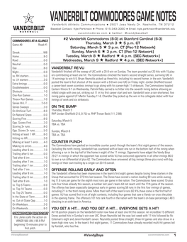 VANDERBILT COMMODORES GAME NOTES Vanderbilt Athletic Communications H 2601 Jess Neely Dr