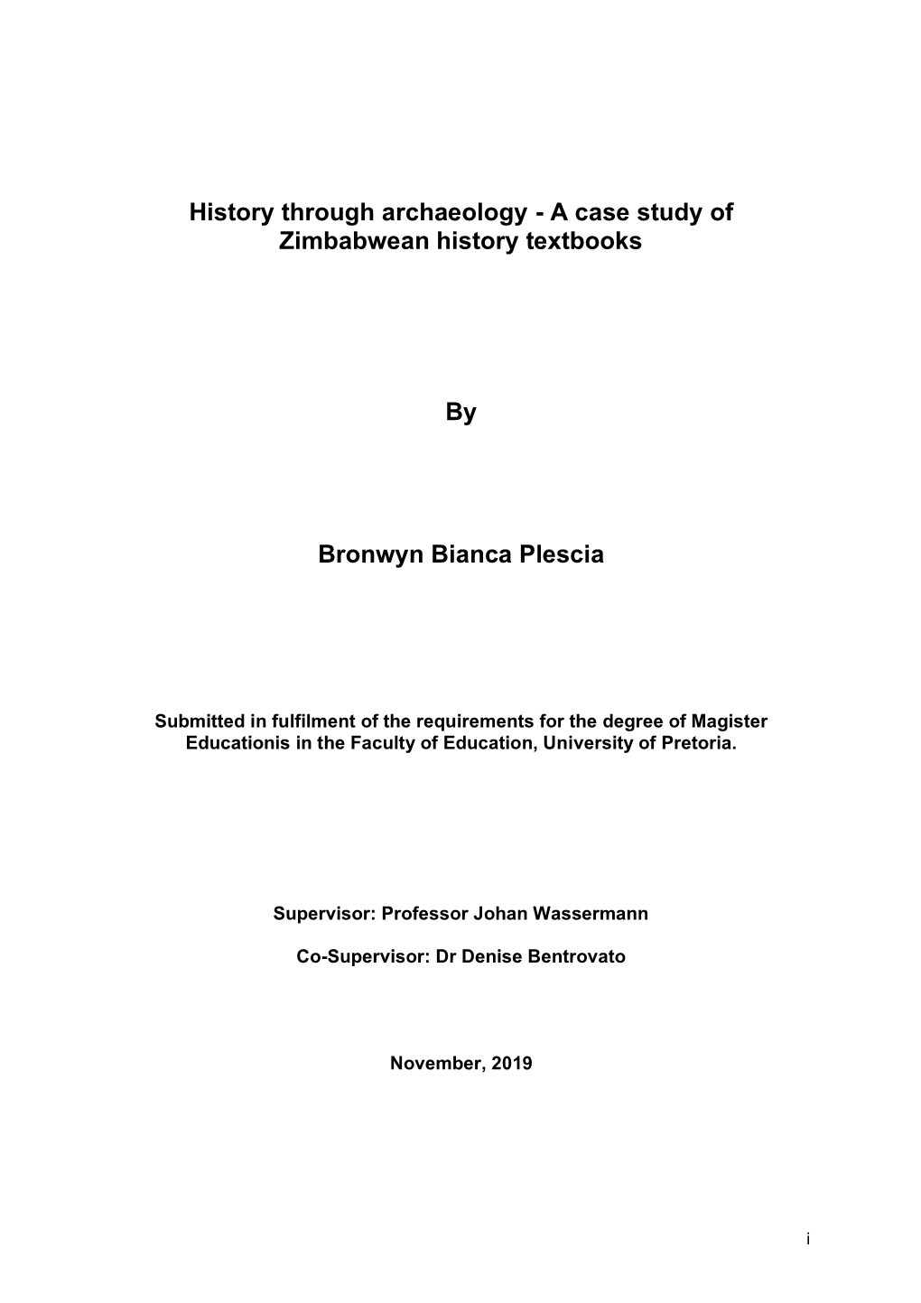 History Through Archaeology - a Case Study of Zimbabwean History Textbooks
