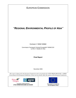 “Regional Environmental Profile of Asia”