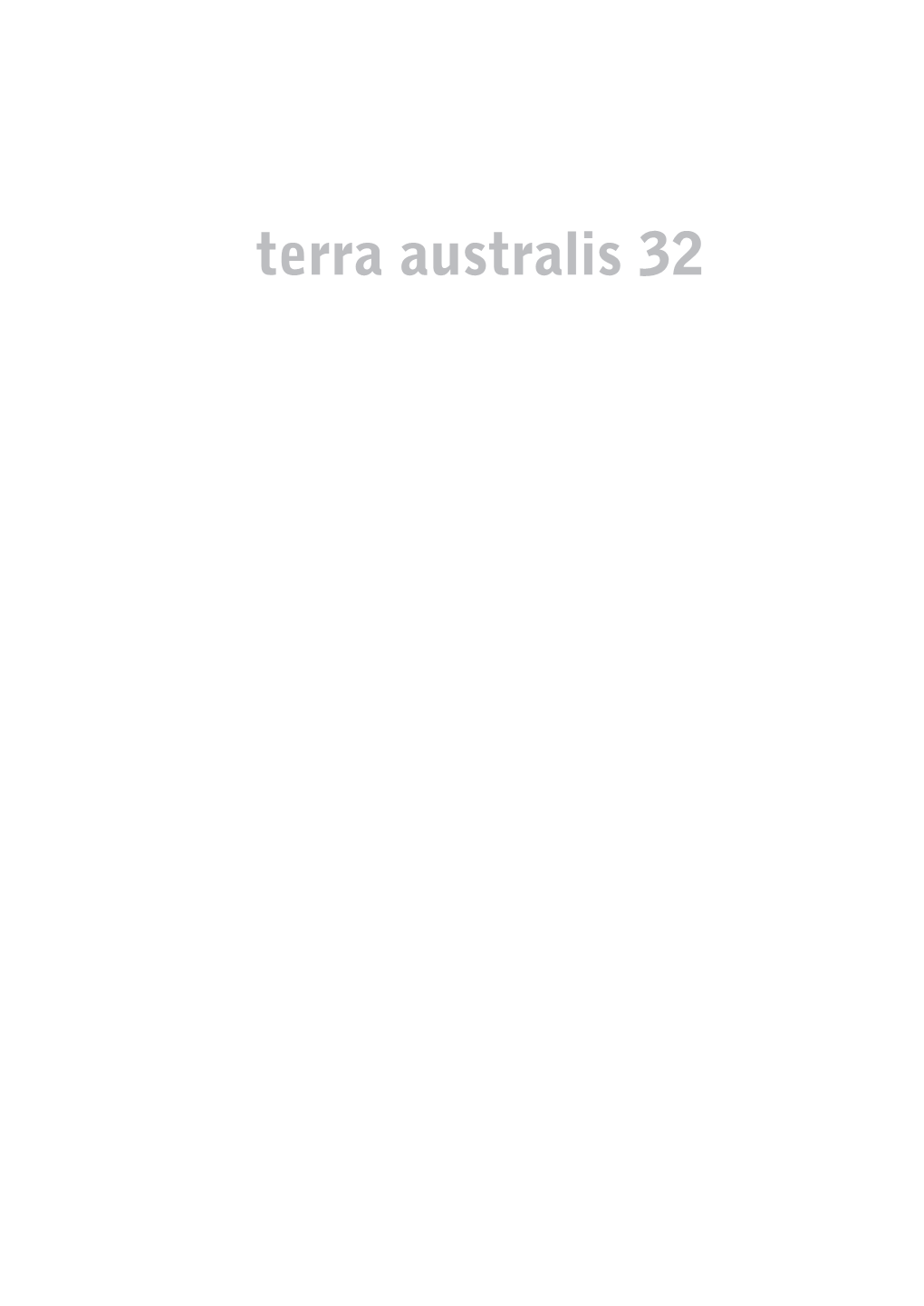 Terra Australis 32