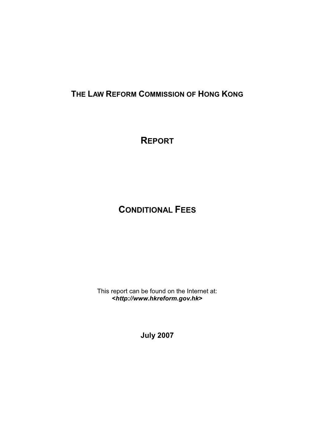 Conditional Fees