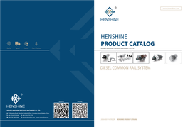 HENSHINE PRODUCT CATALOG Quality Speed Service Cost–E Ective NINGBO HENSHINE PRECISION MACHINERY CO.,LTD