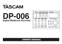 DP-006 Owner's Manual