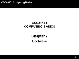 Chapter 7 Software