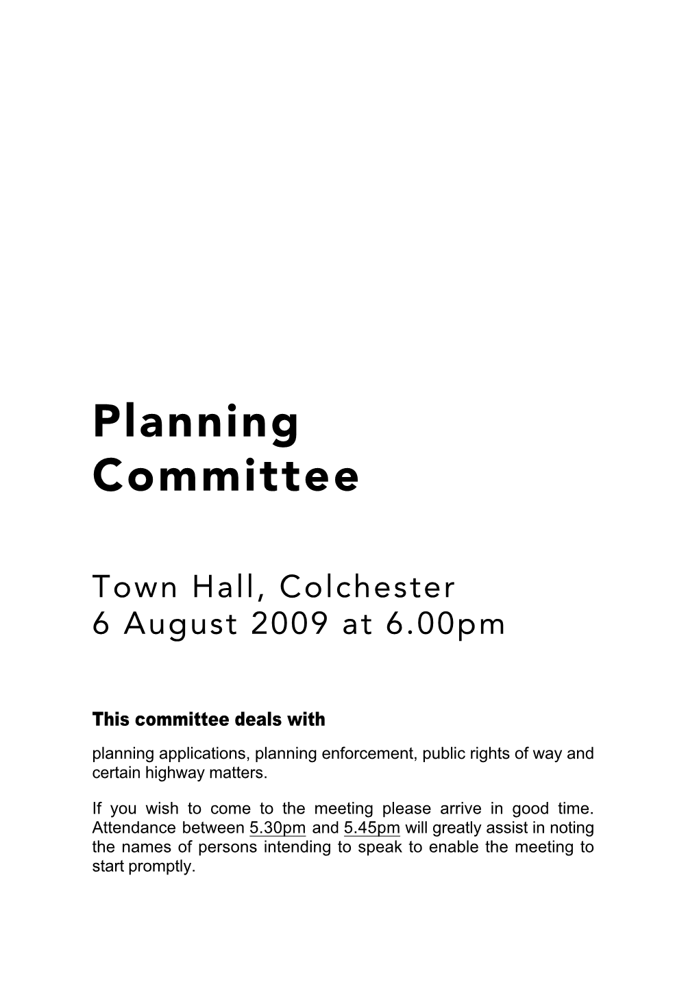 Planning Committee