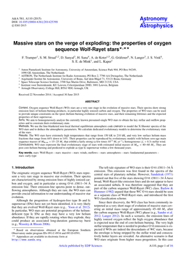 The Properties of Oxygen Sequence Wolf-Rayet Stars?,??