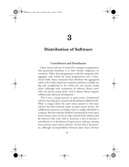 Distribution of Software