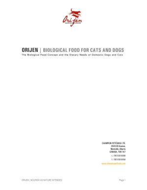 Orijen | Biological Food for Cats and Dogs