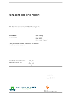 Ninasam End Line Report