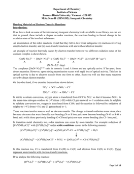 CHM-202); Inorganic Chemistry