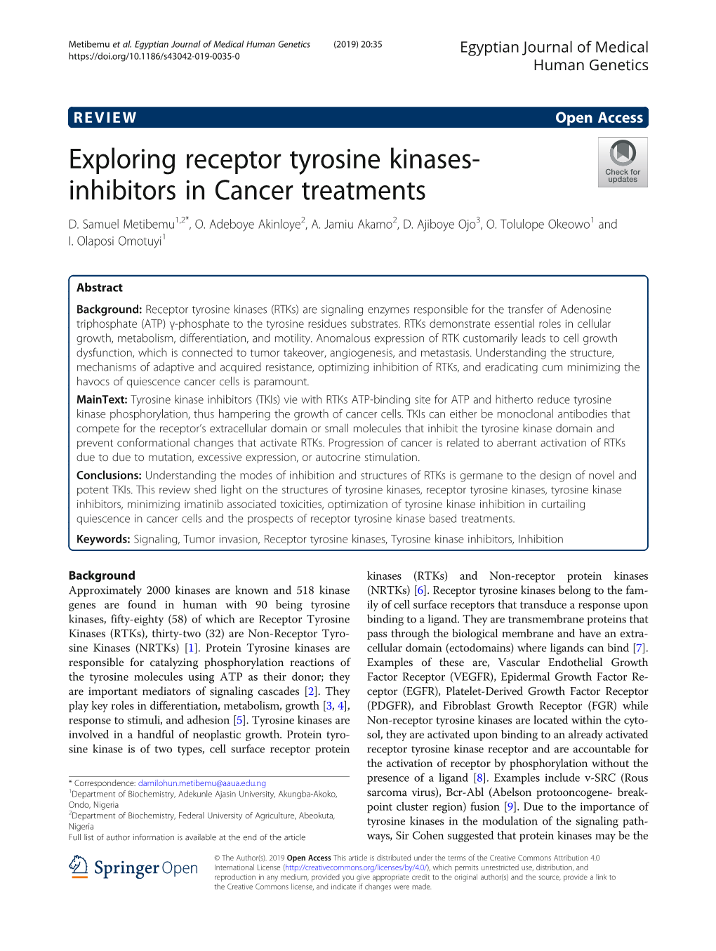 Exploring Receptor Tyrosine Kinases-Inhibitors in Cancer