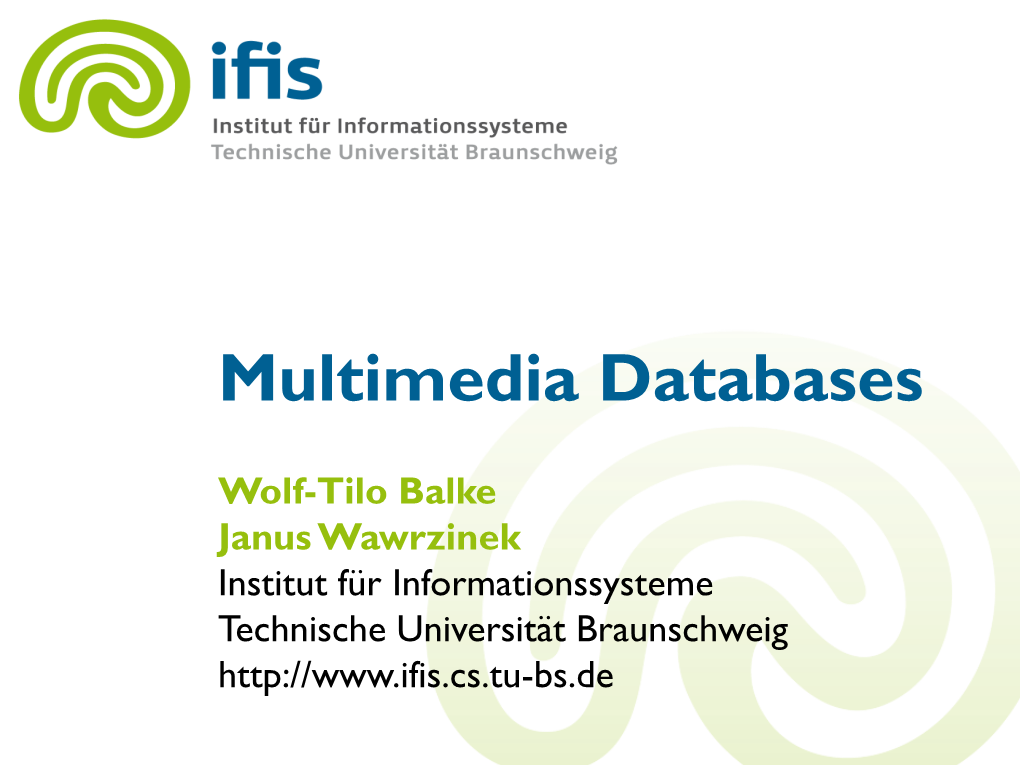 Multimedia Databases