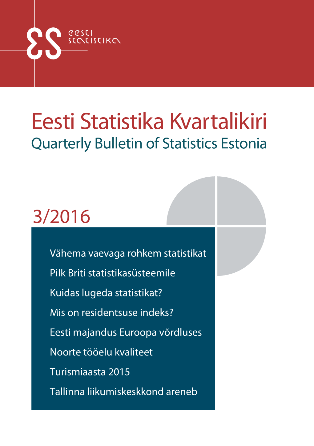 Eesti Statistika Kvartalikiri Quarterly Bulletin of Statistics Estonia
