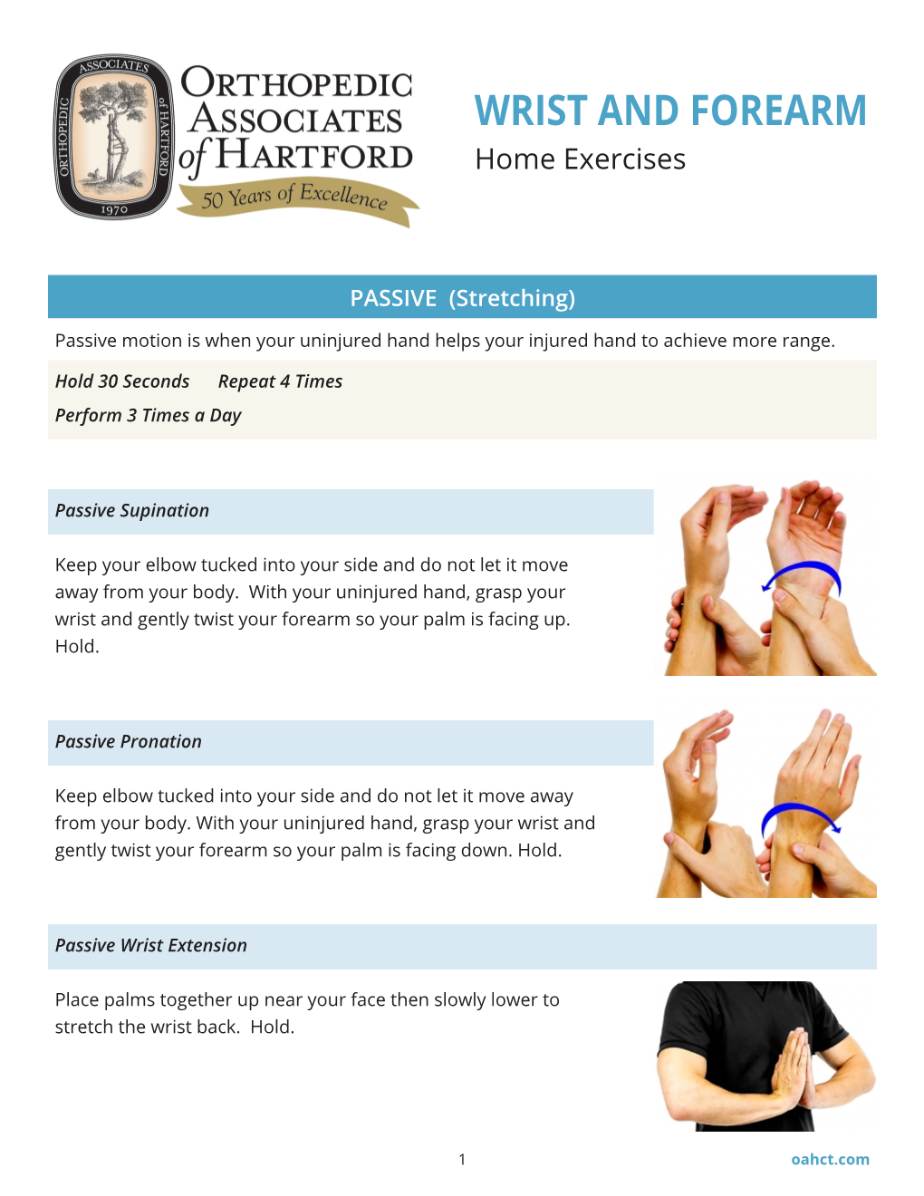 WRIST and FOREARM Home Exercises