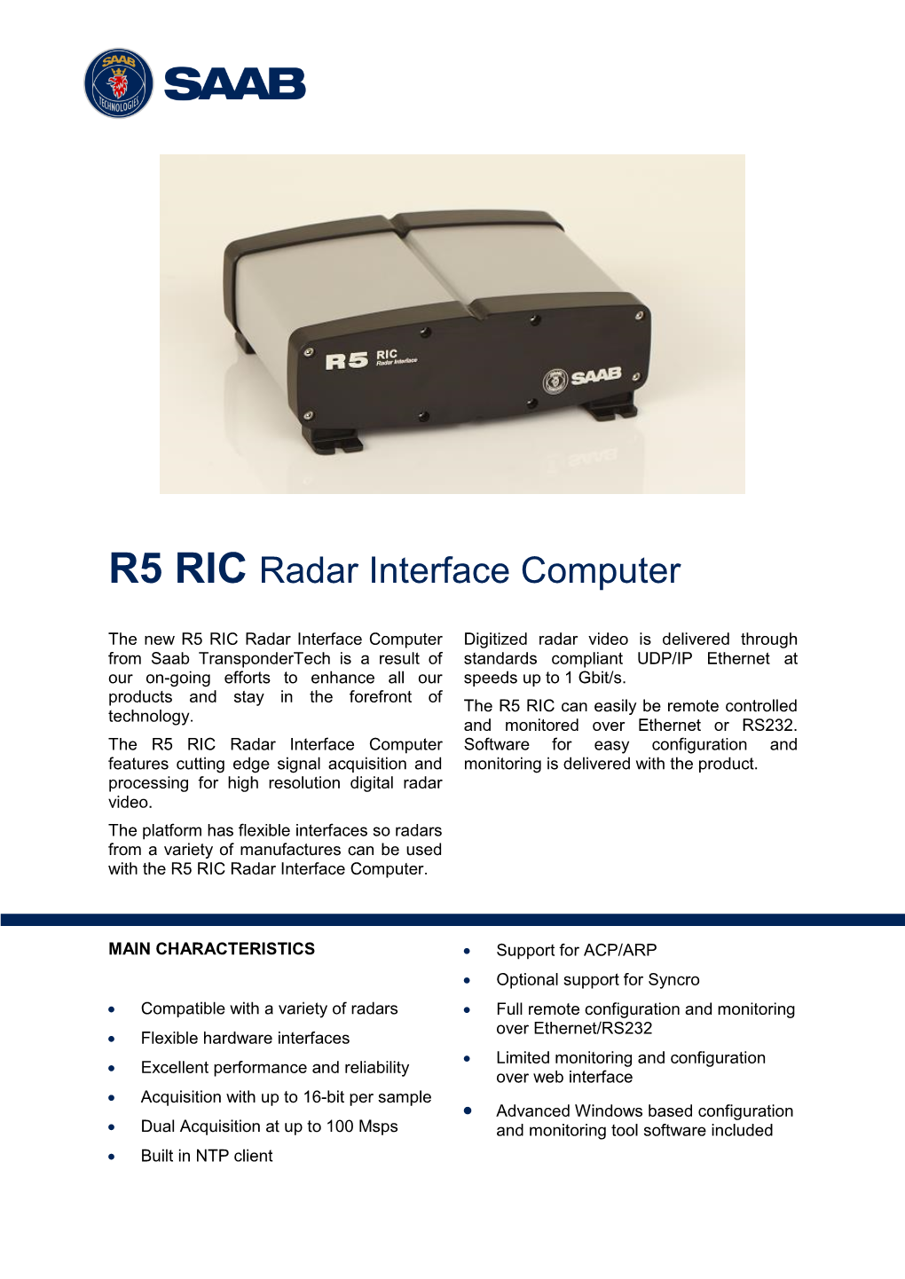 R5 RIC Radar Interface Computer