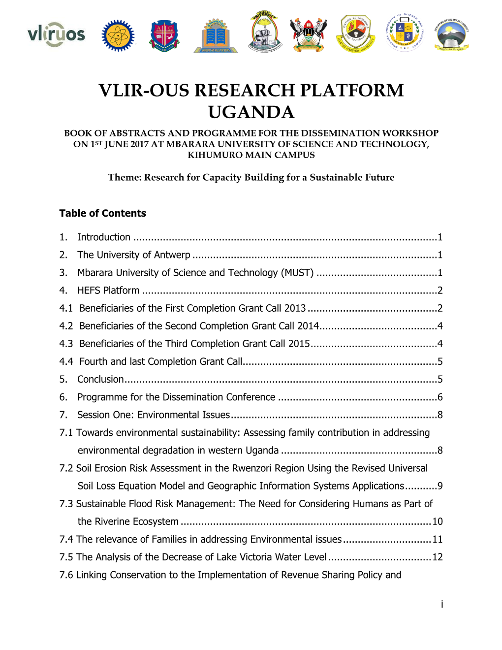 Vlir-Ous Research Platform Uganda