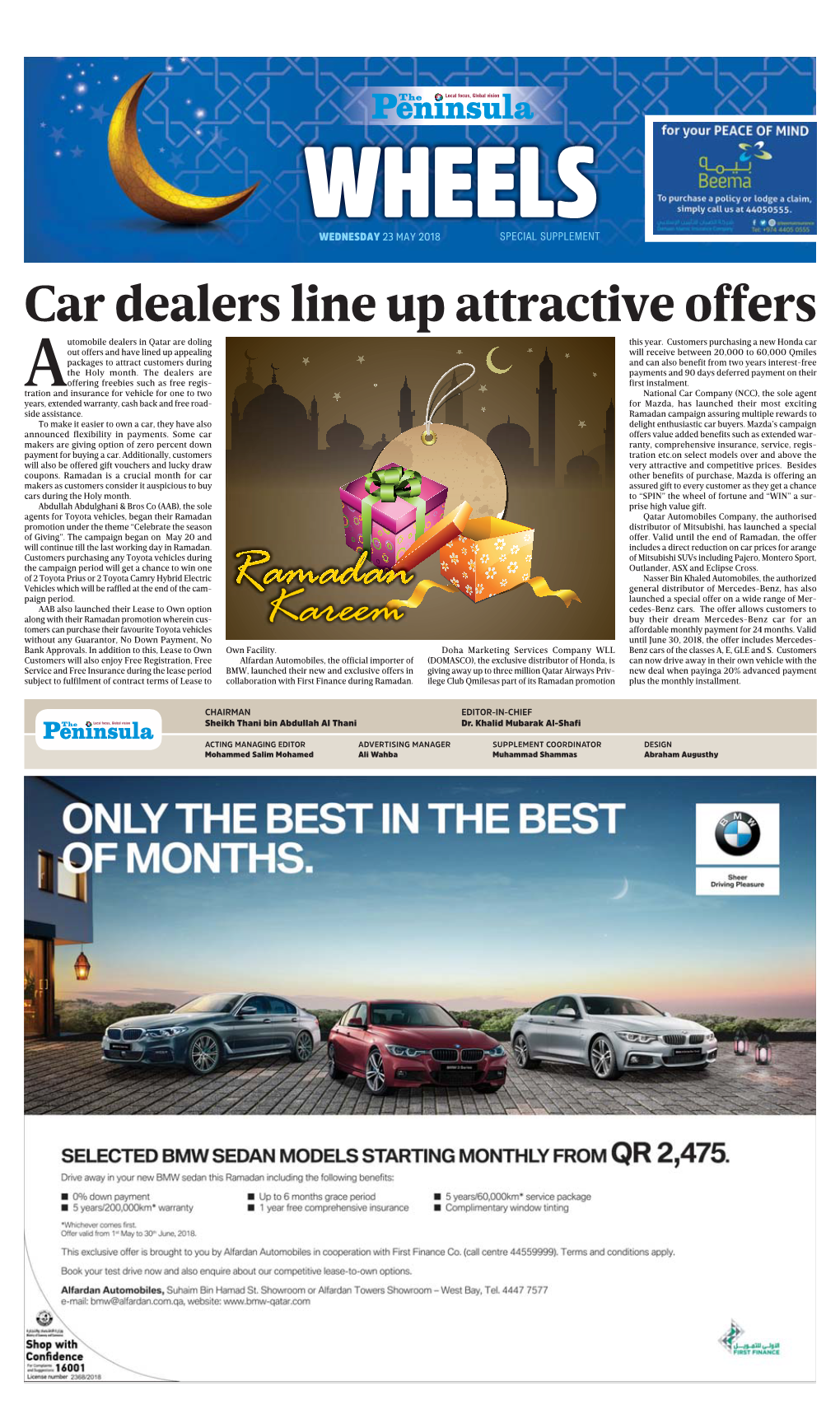 Car Dealers Line up Attractive Offers Utomobile Dealers in Qatar Are Doling This Year