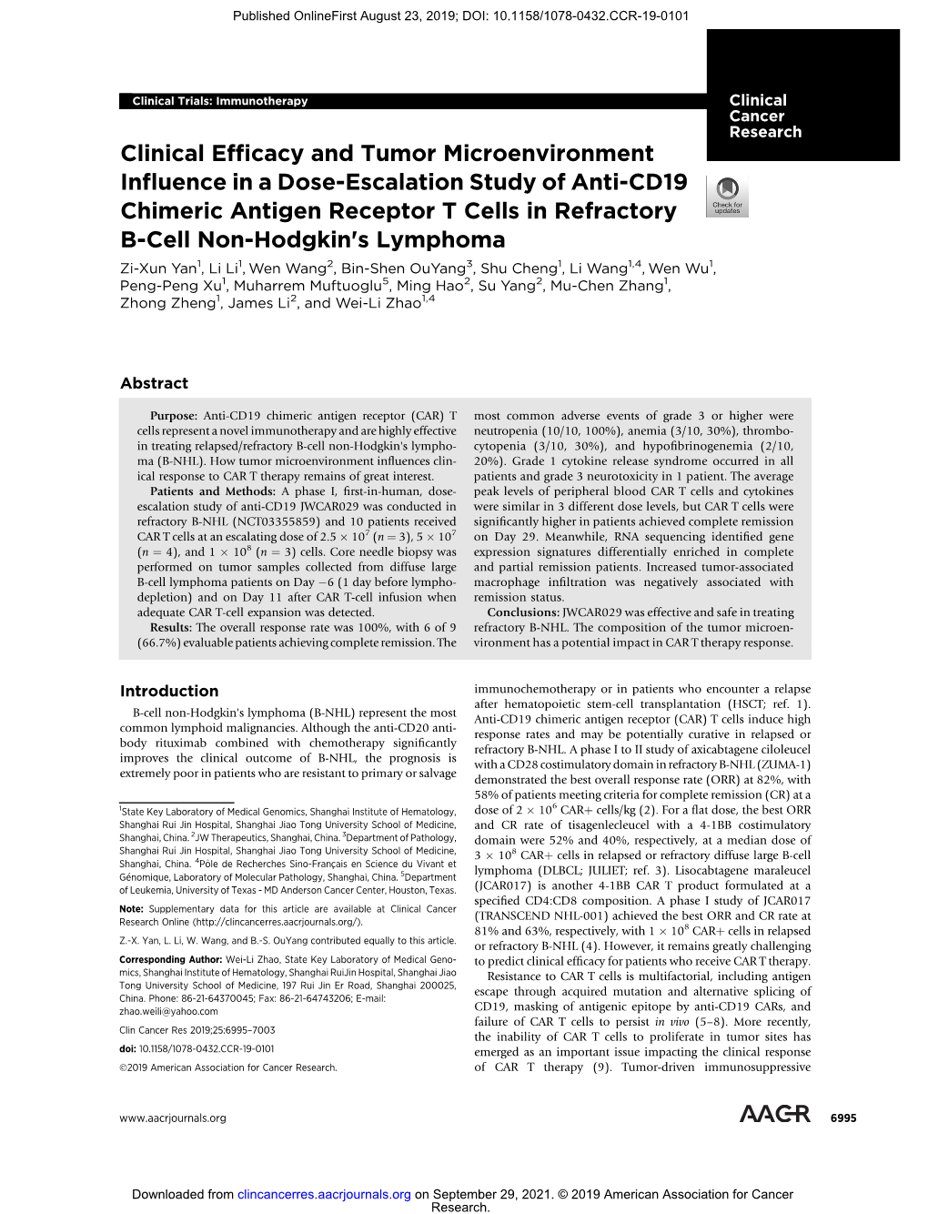 Clinical Efficacy and Tumor Microenvironment Influence in A